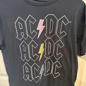 AC/DC Black Cotton Blend Tee